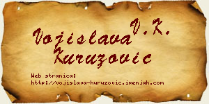 Vojislava Kuruzović vizit kartica